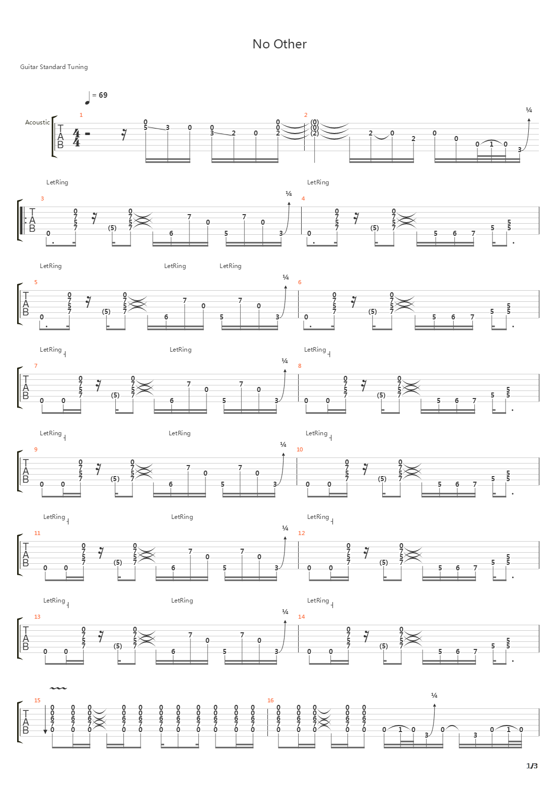 No Other吉他谱