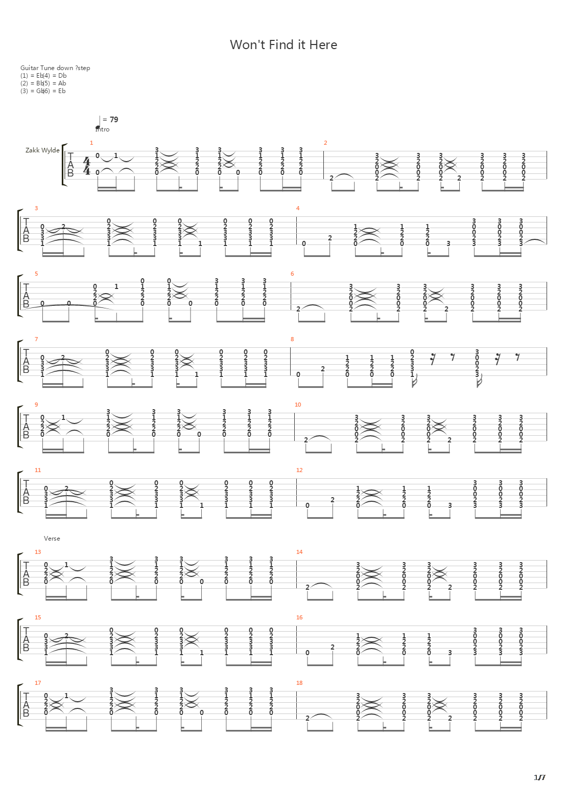 Won't Find It Here吉他谱