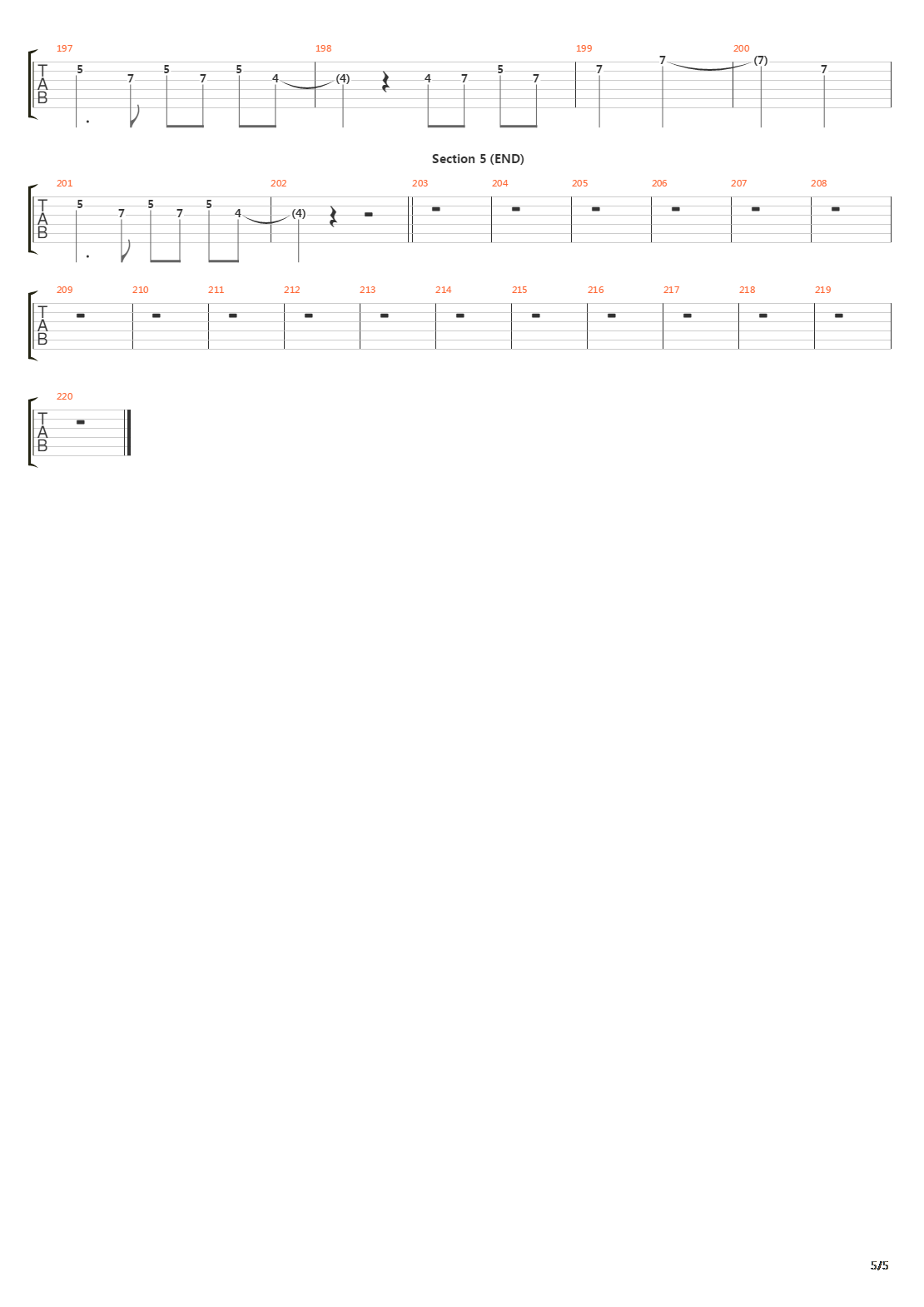 End Of The Beggining吉他谱