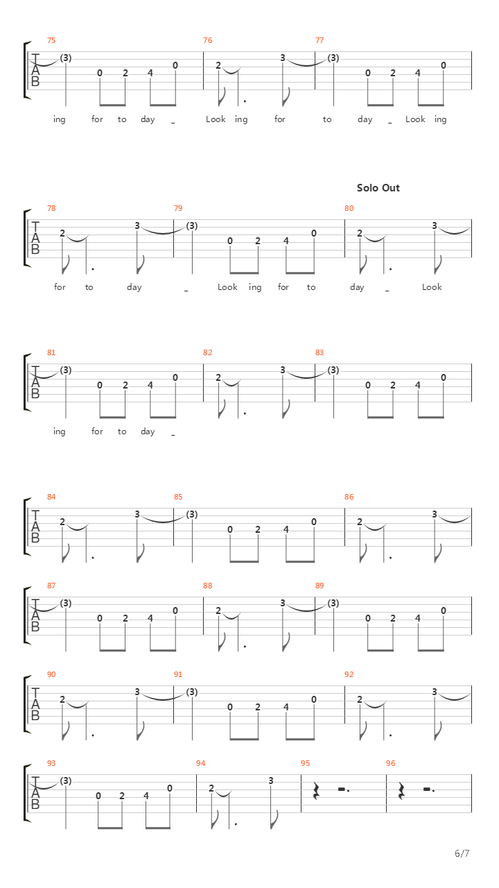 Looking For Today吉他谱