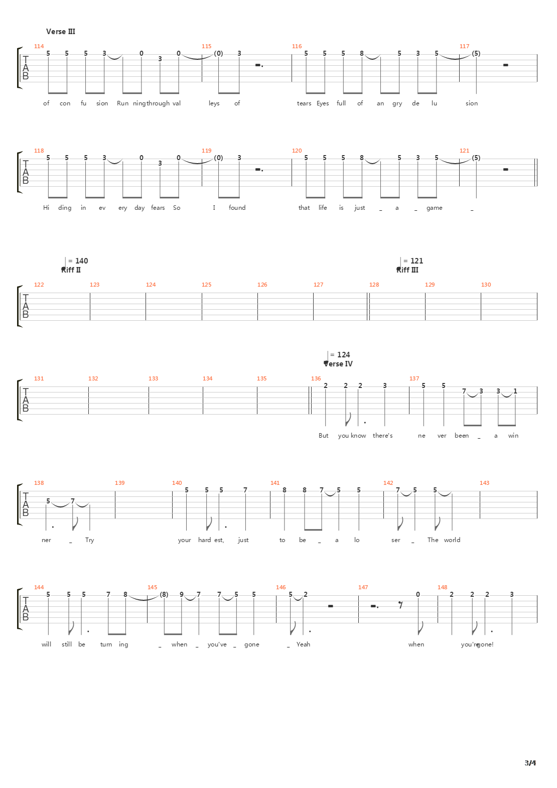 Wheels Of Confusion吉他谱