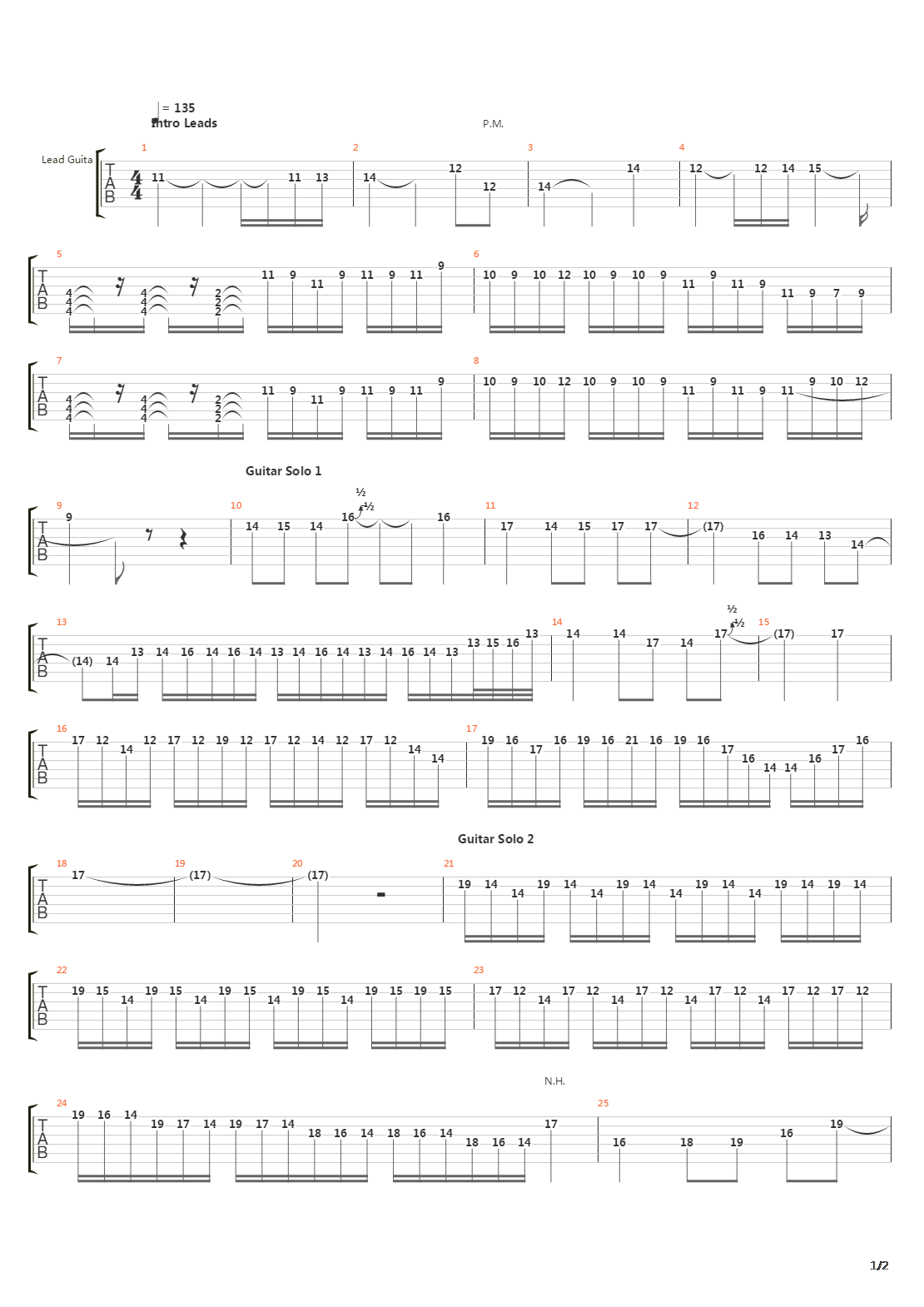 In The End (Leads)吉他谱