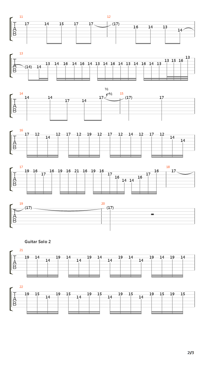 In The End (Leads)吉他谱