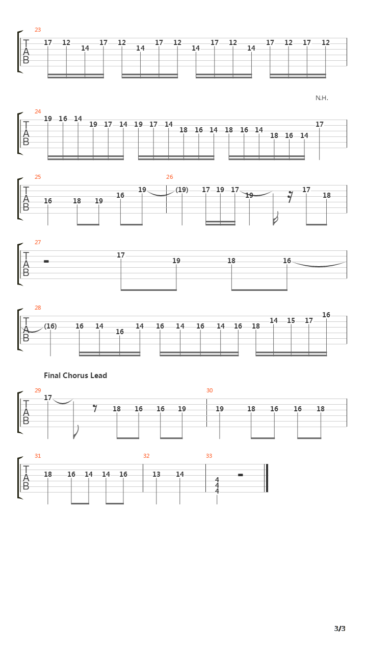 In The End (Leads)吉他谱