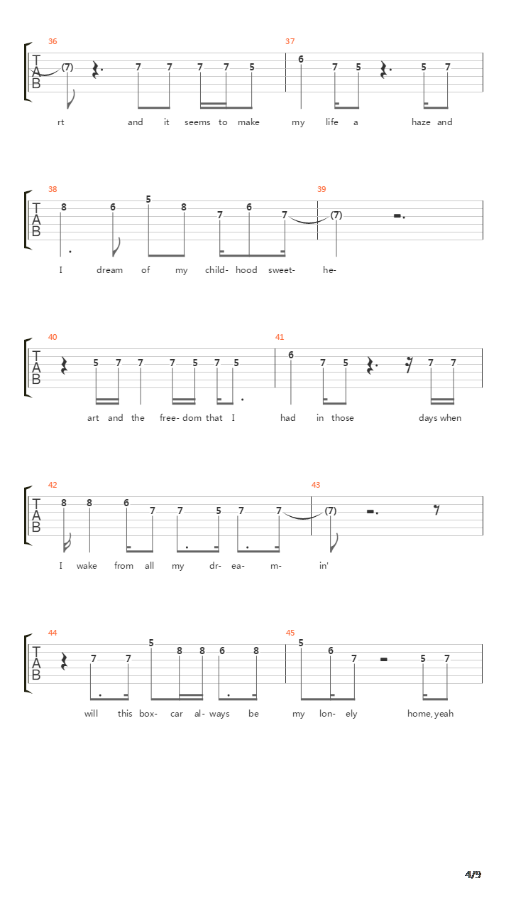 Left Turn On A Red Light吉他谱