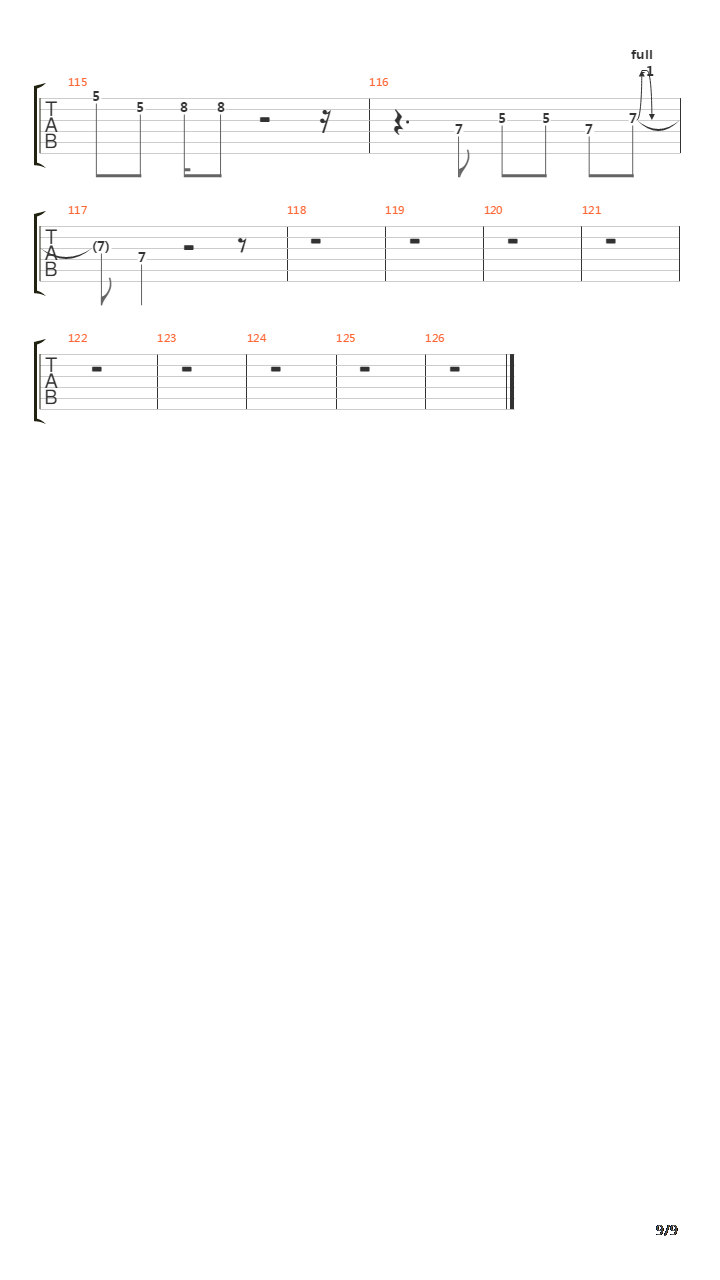 On The Run吉他谱