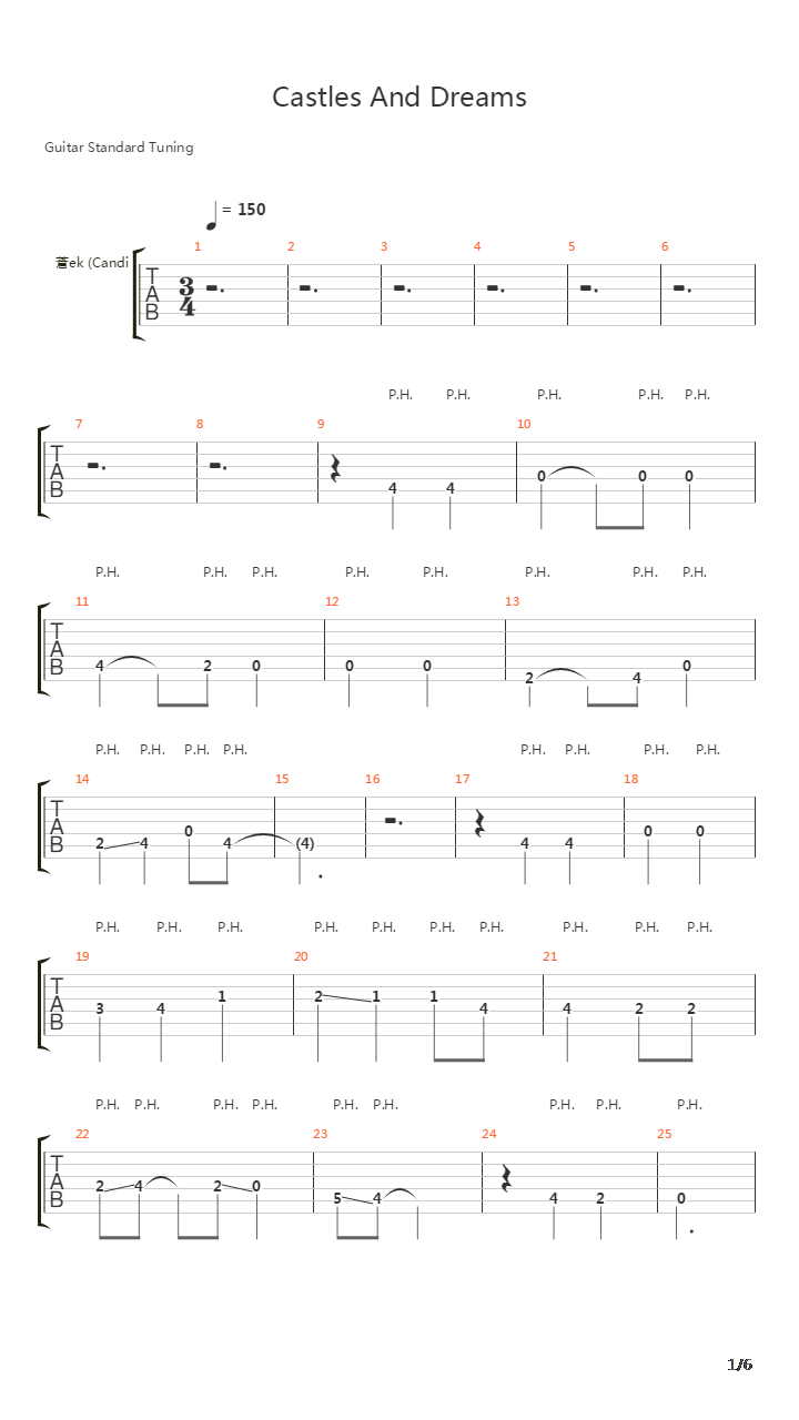 Castles And Dreams吉他谱