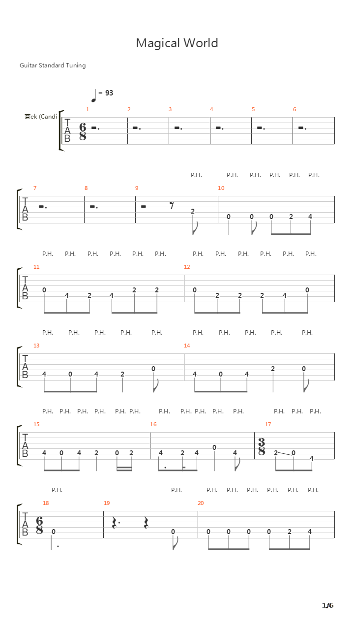 Magical World吉他谱