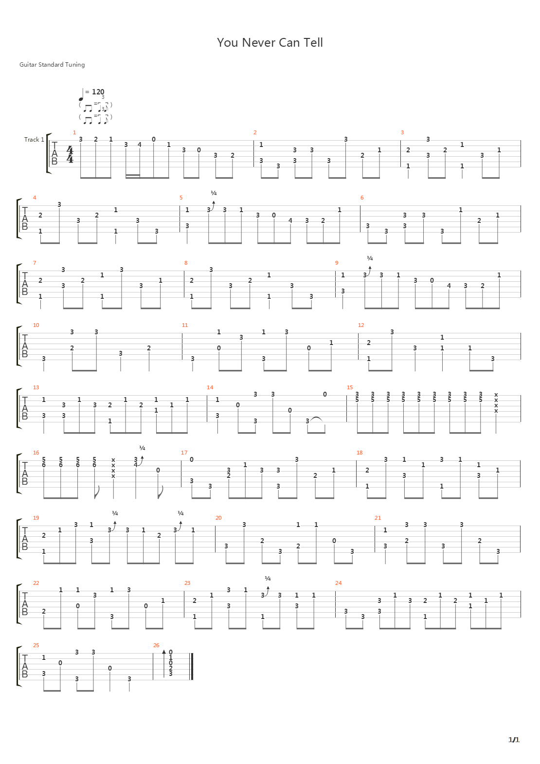 You Never Can Tell吉他谱