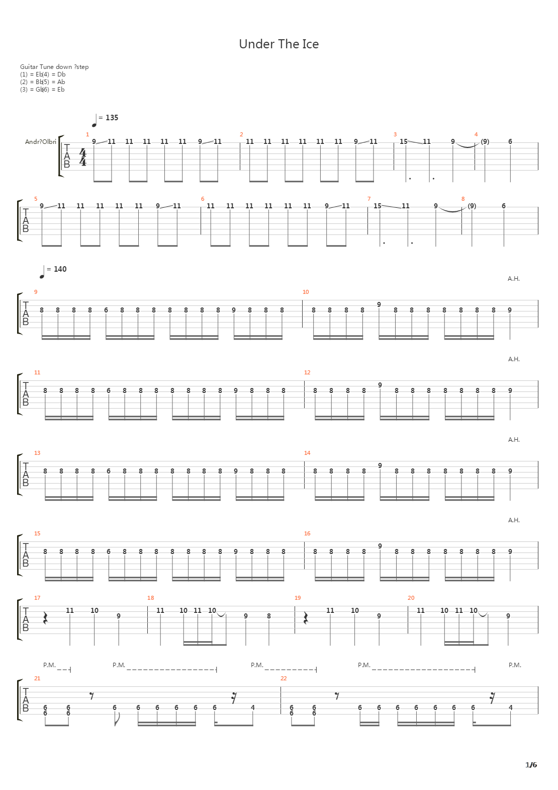 Under The Ice吉他谱