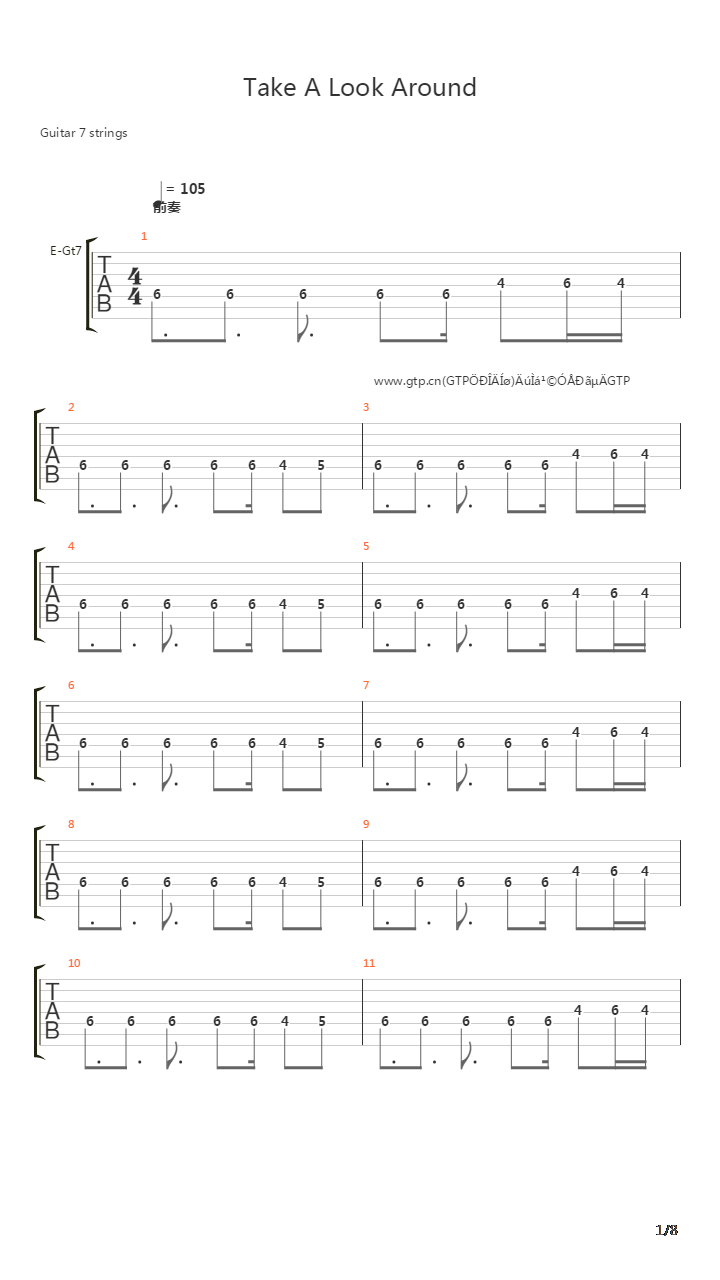 Take a Look Around吉他谱