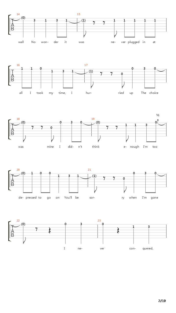 Adam's Song (2nd Version)吉他谱