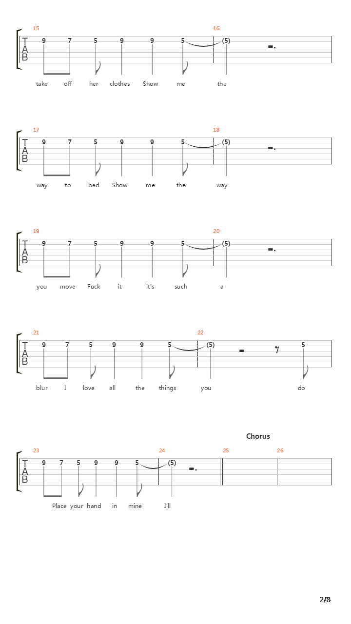 Feeling This (Standard Tuning)吉他谱