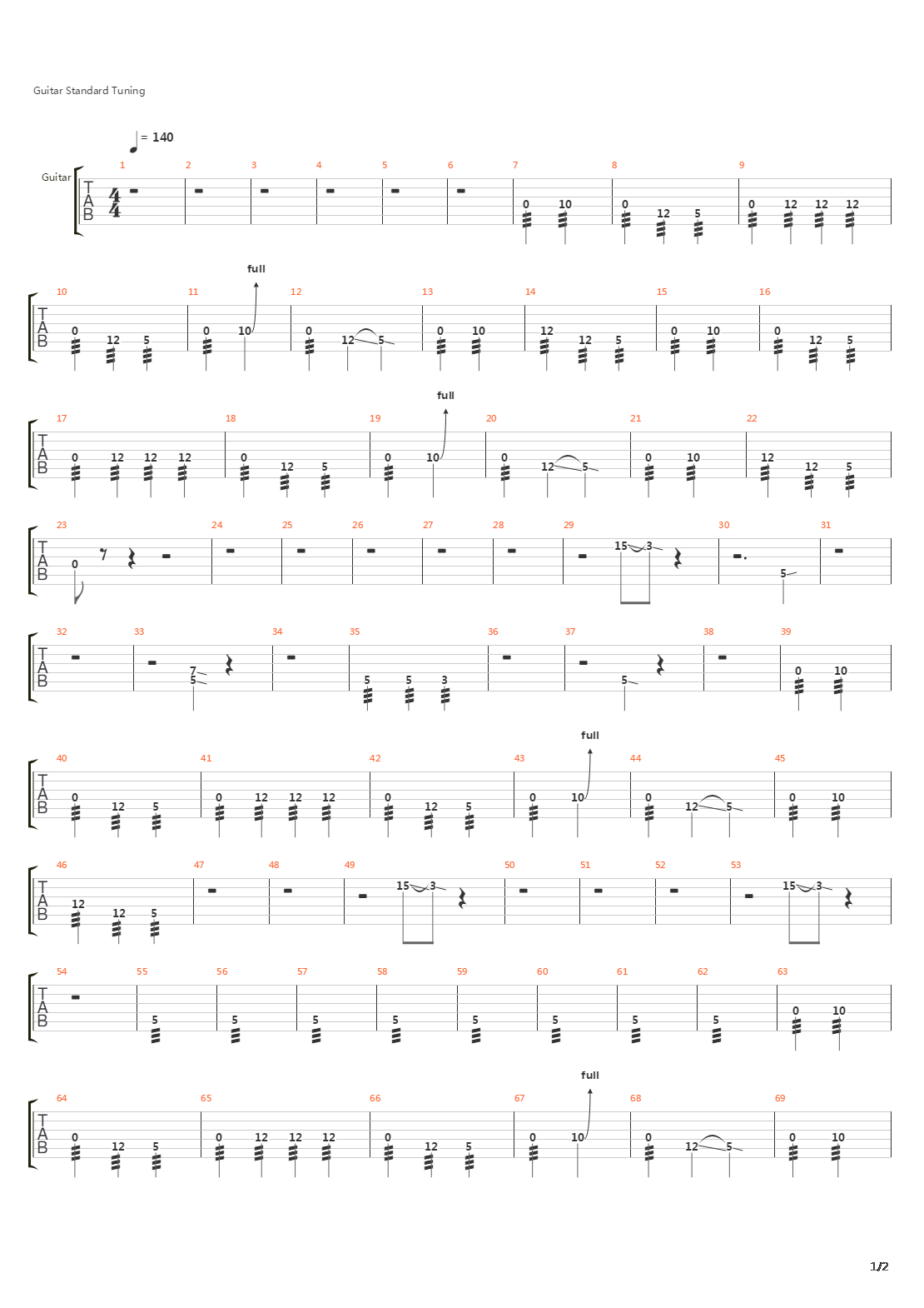 Ares吉他谱