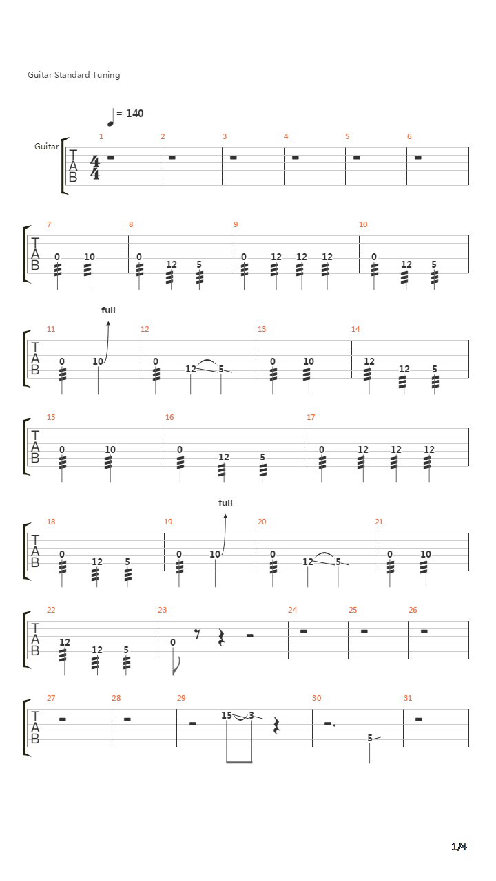 Ares吉他谱