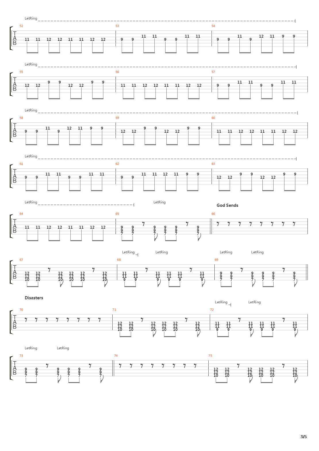 Chinese Burn吉他谱