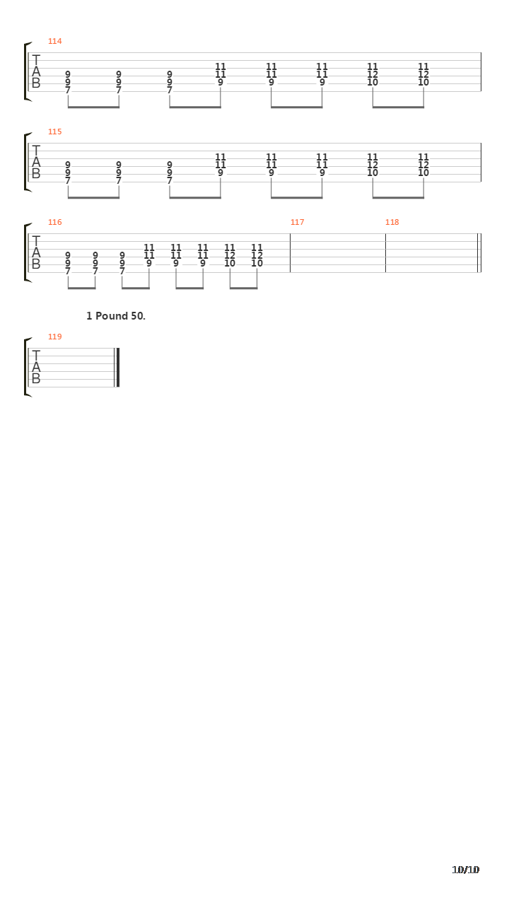 Chinese Burn吉他谱