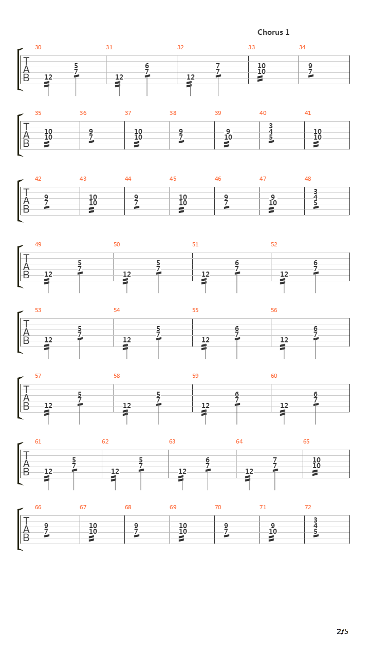 Octous吉他谱