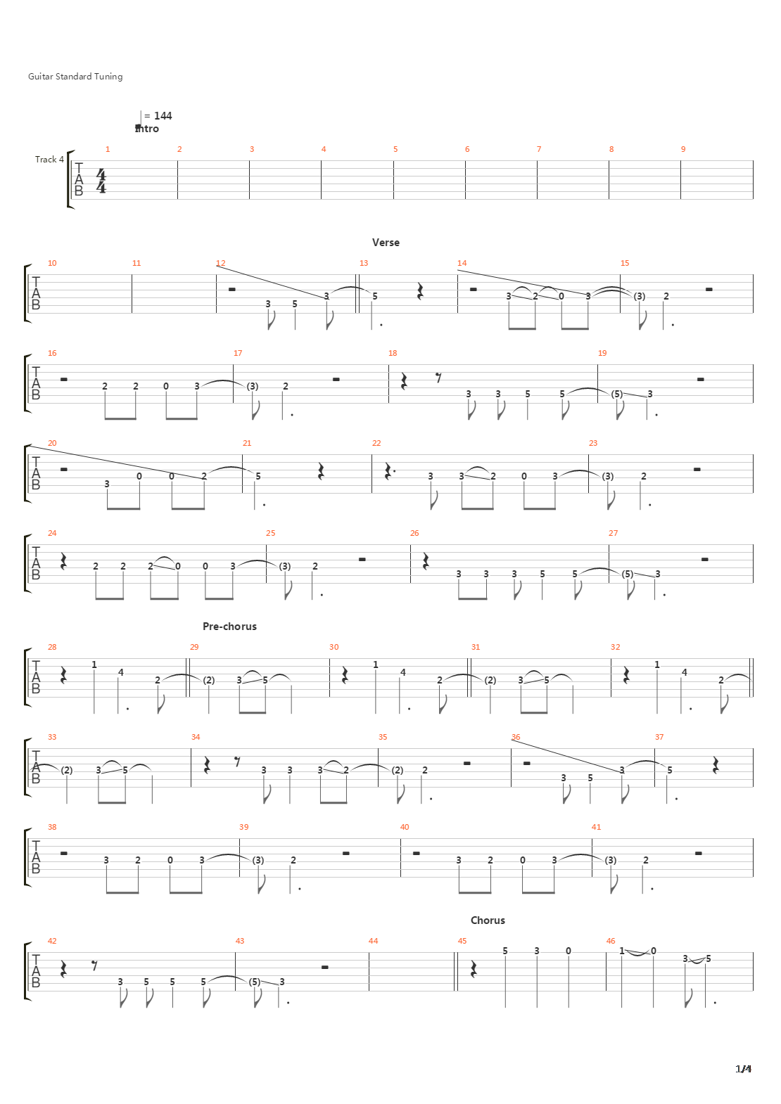 On吉他谱