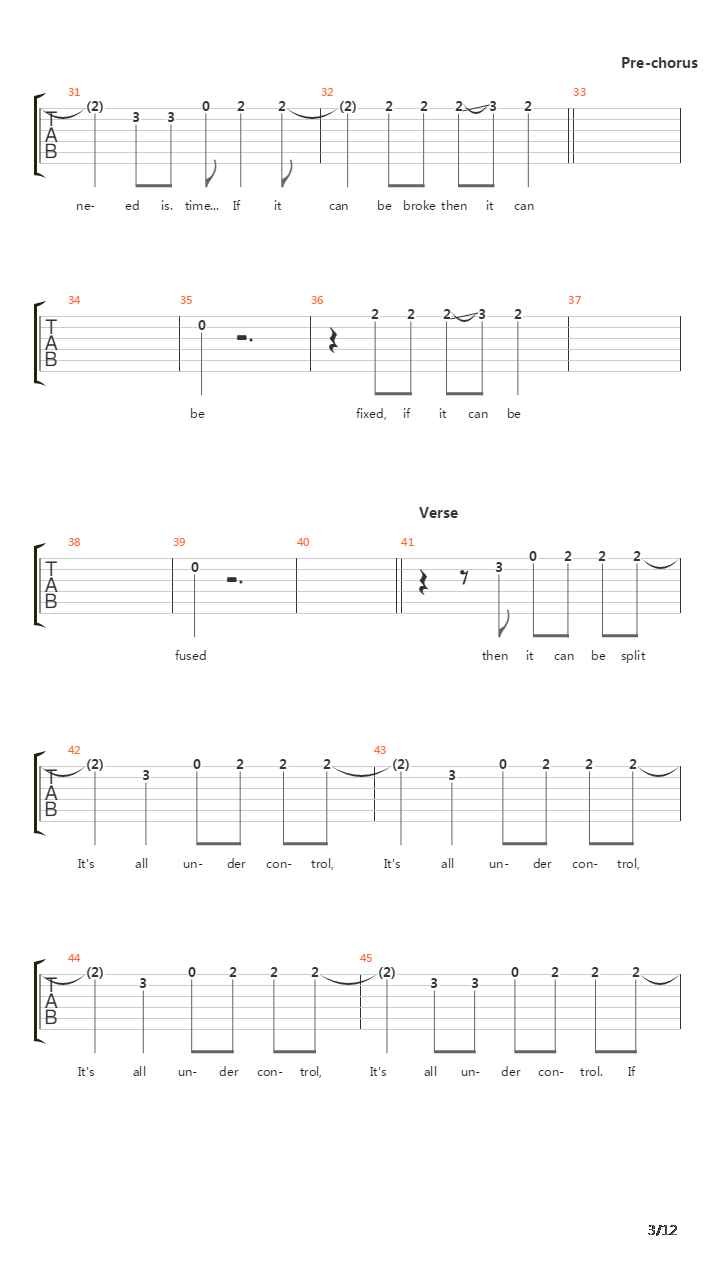 Pioneers吉他谱