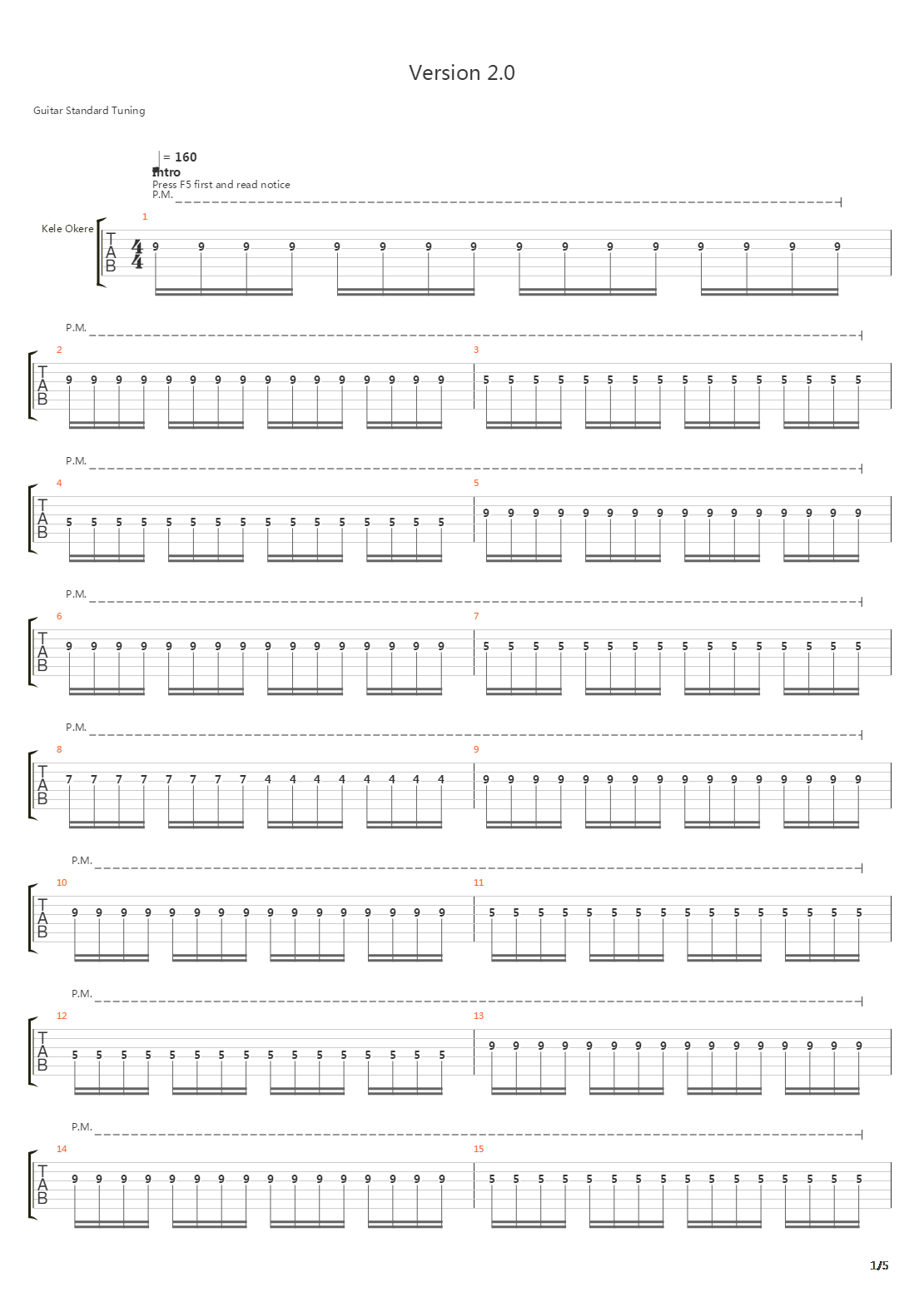 Version 20吉他谱