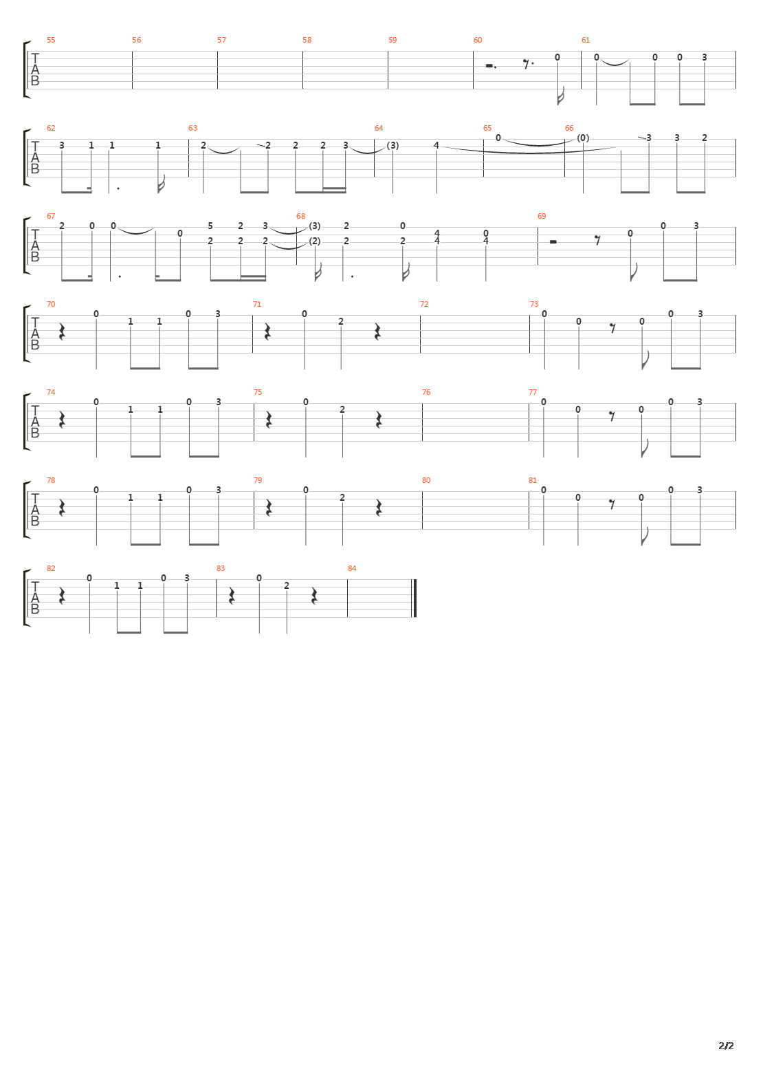 Atomic吉他谱