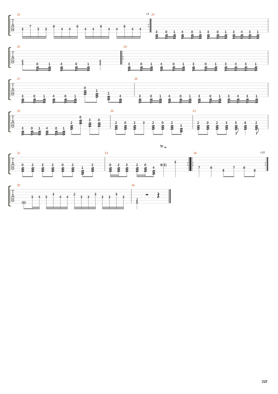 Ways To The Grave吉他谱