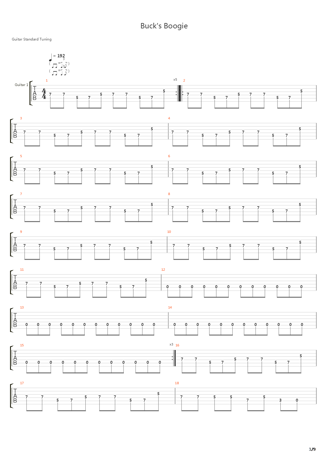 Buck's Boogie吉他谱