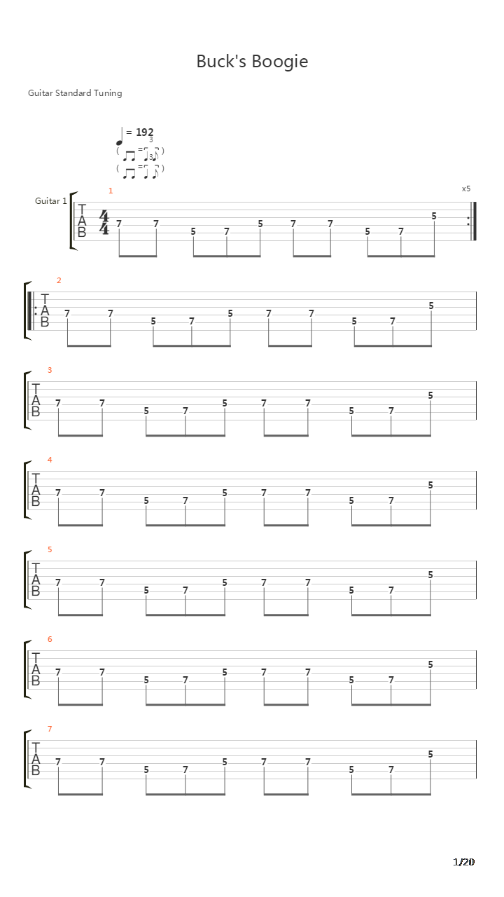 Buck's Boogie吉他谱