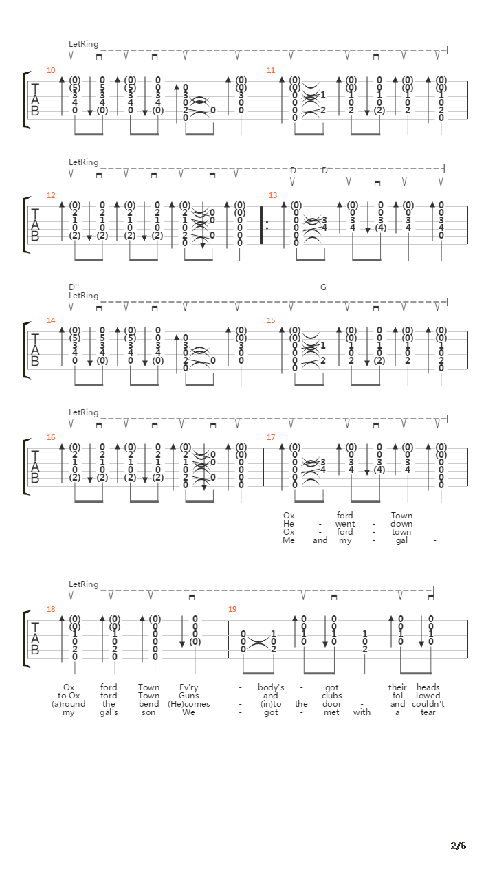 Oxford Town吉他谱