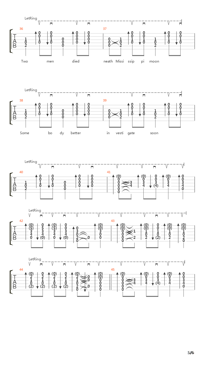 Oxford Town吉他谱