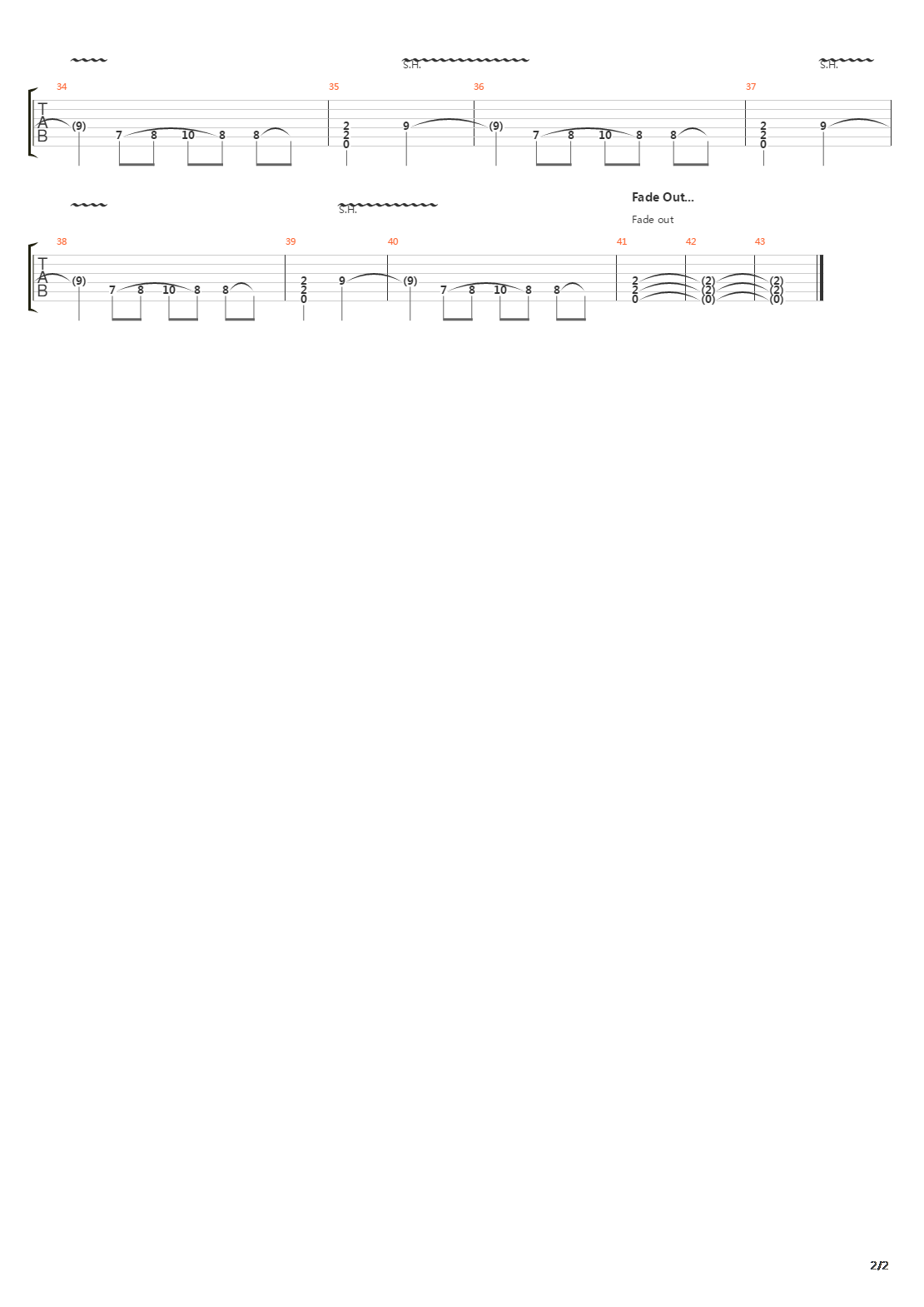 War吉他谱