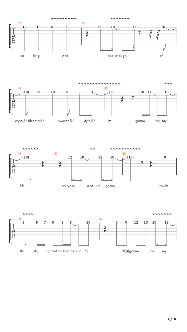 Everyday (This Left Feels Right)吉他谱