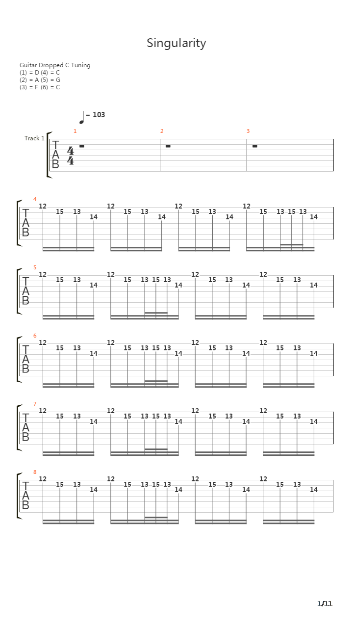 Singularity吉他谱