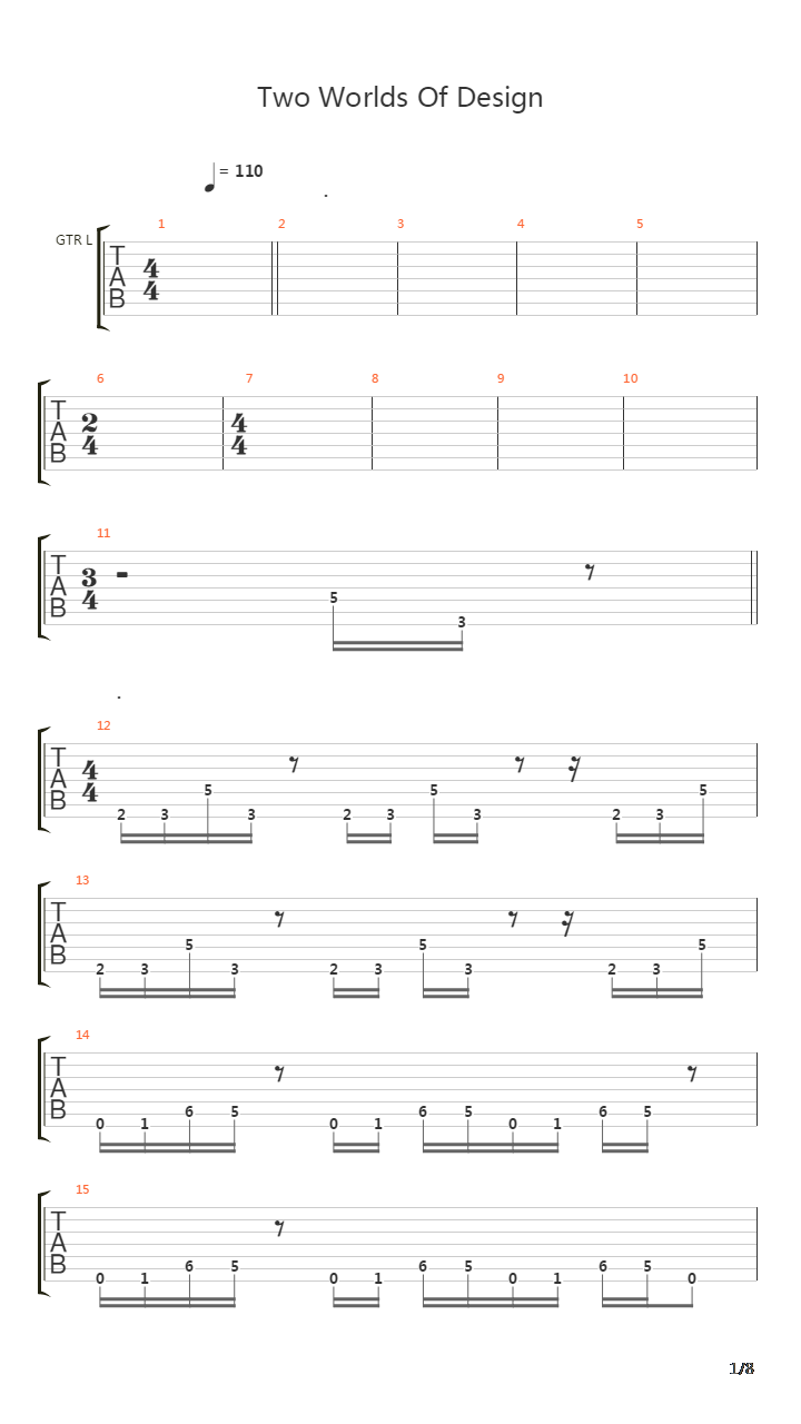 Two Worlds Of Design吉他谱