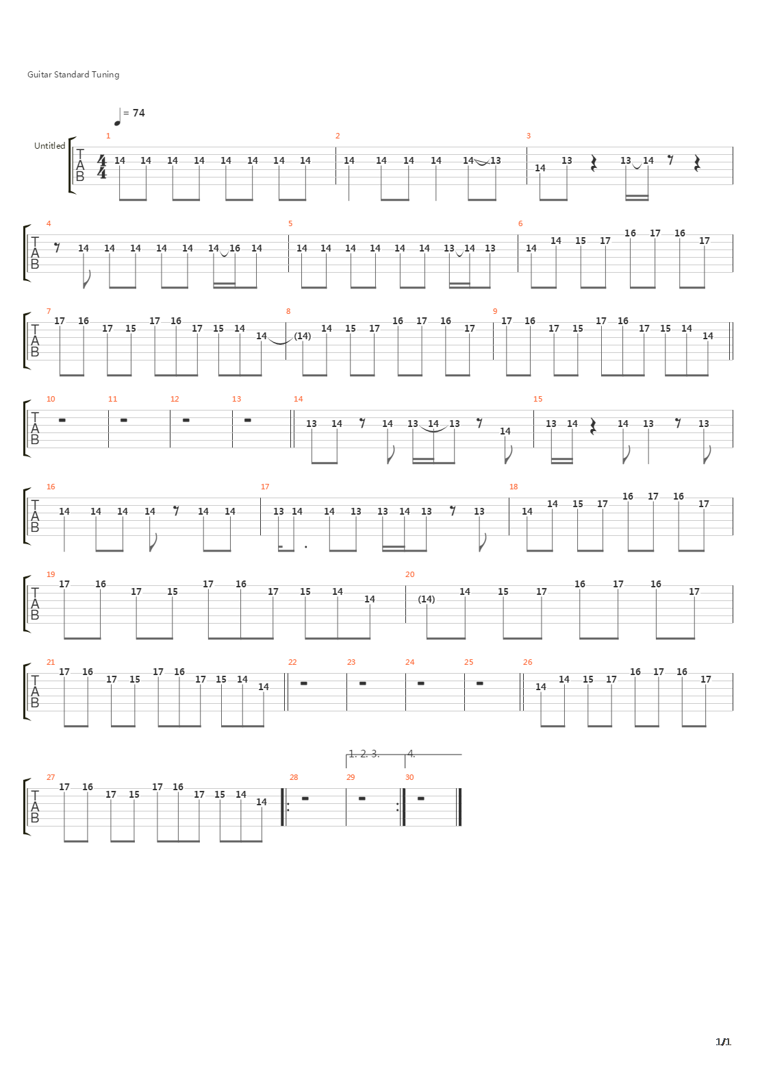 Instrumental吉他谱