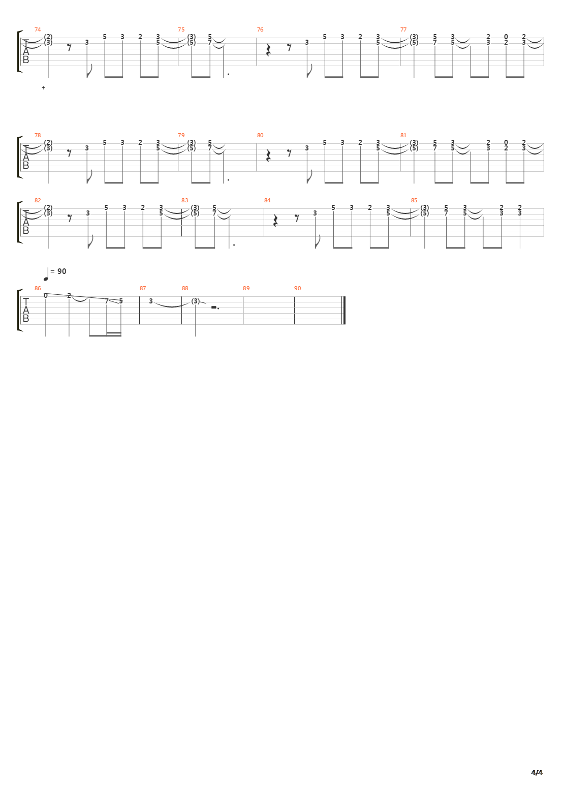 Skin吉他谱