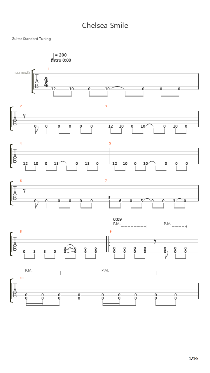 Chelsea Smile吉他谱