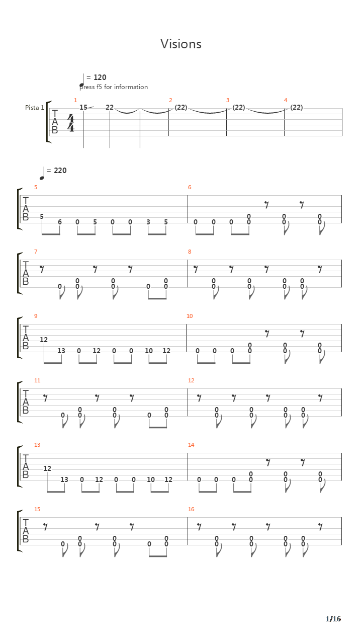 Visions吉他谱