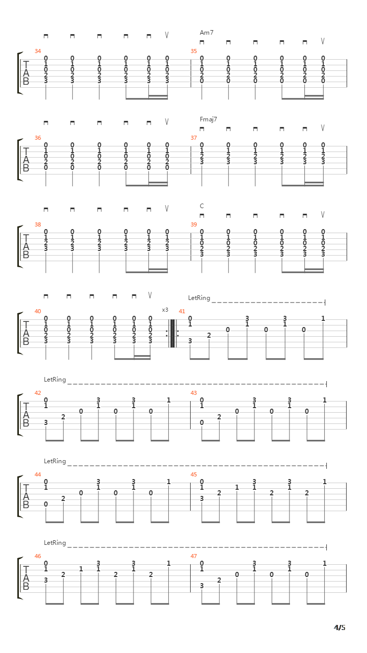 Just The Way You Are (Easy Guitar Version)吉他谱