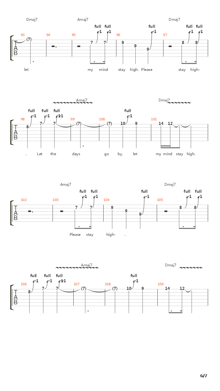 Let The Days Go By吉他谱