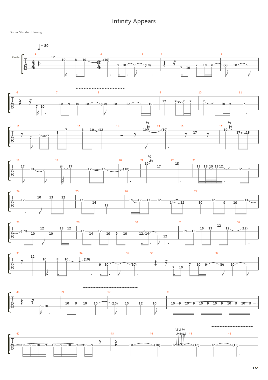 Infinity Appears吉他谱