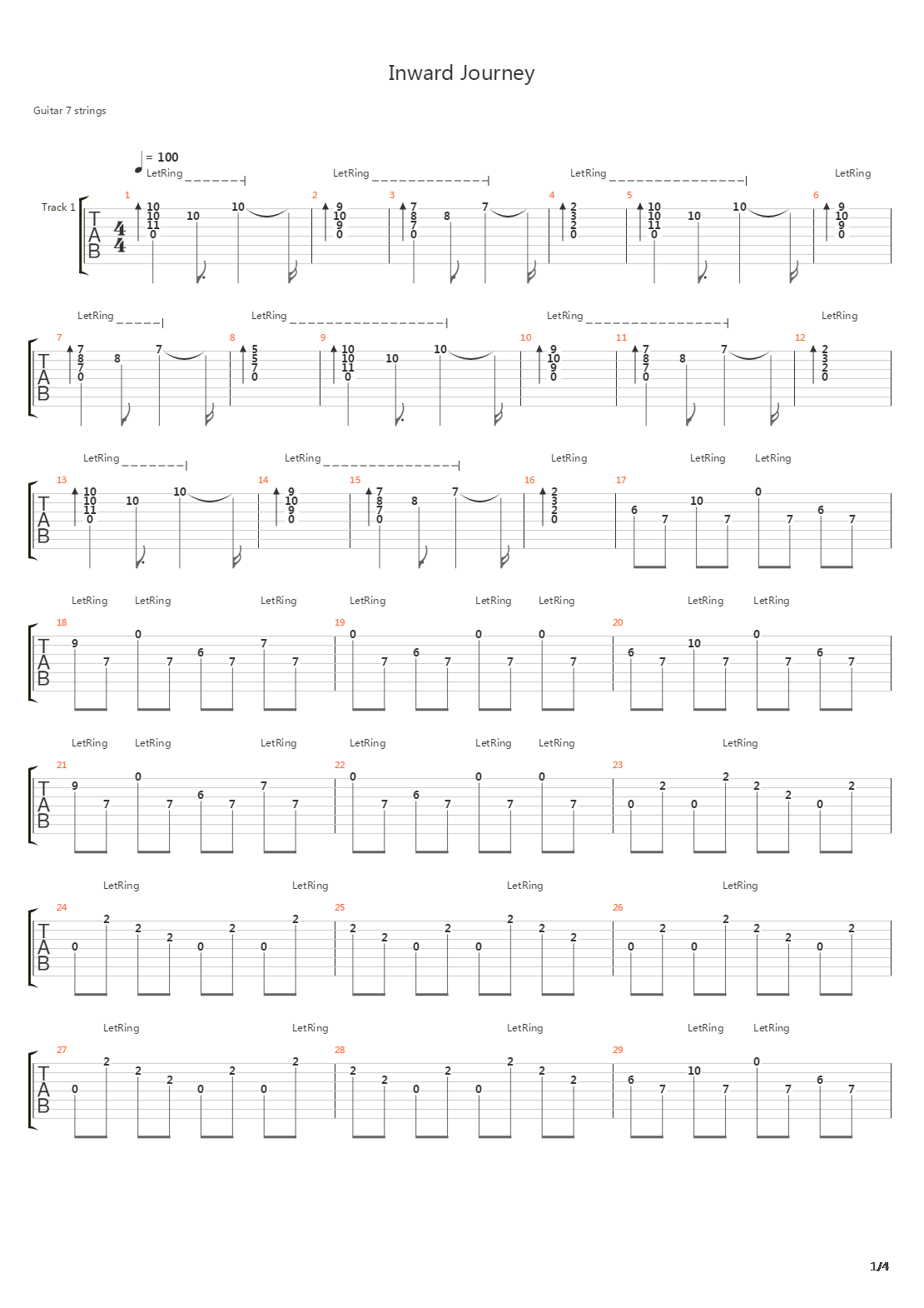 Inward Journey吉他谱