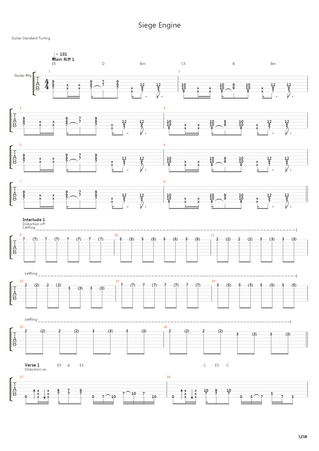 Siege Engine吉他谱