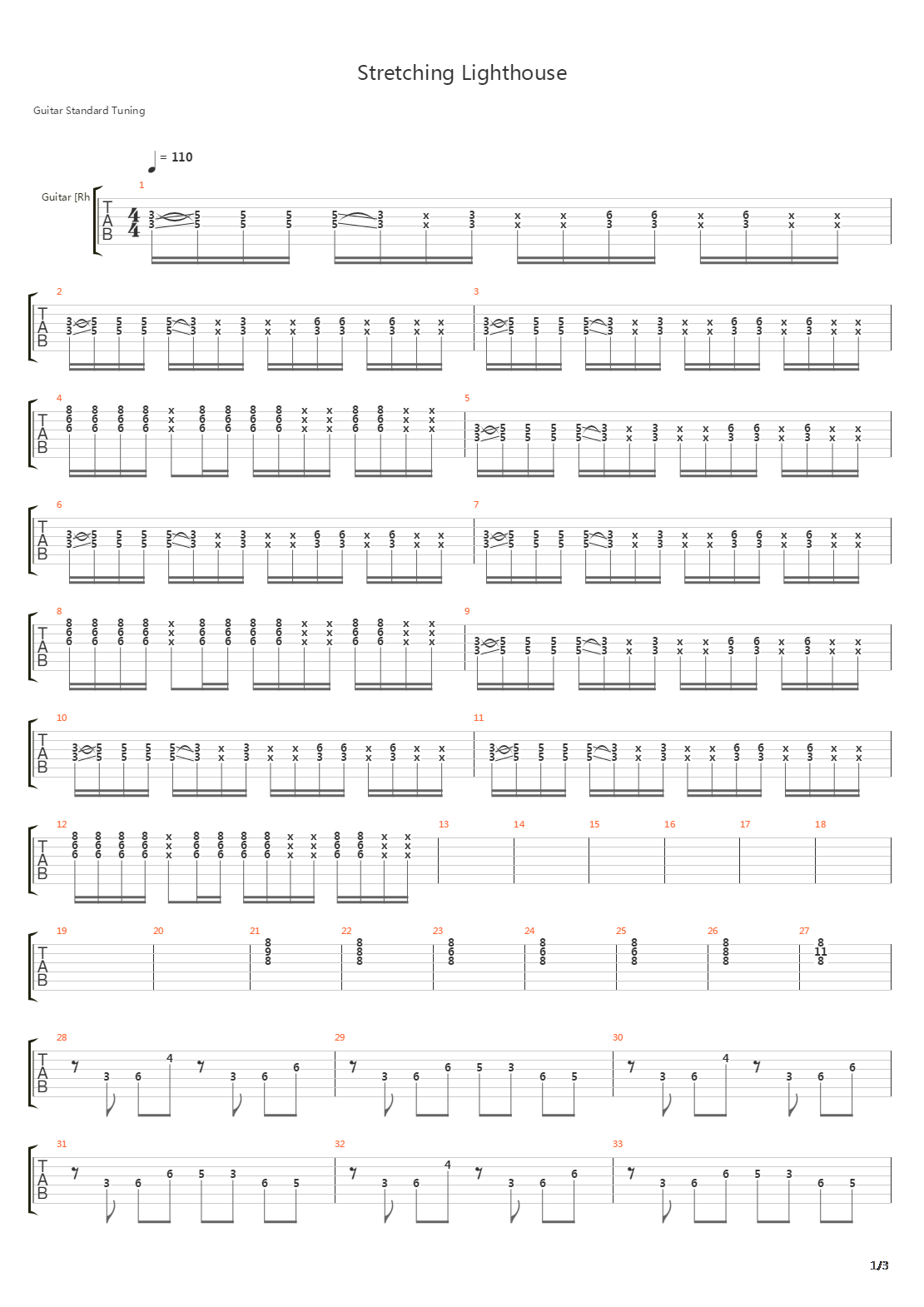 Stretching Lighthouse吉他谱