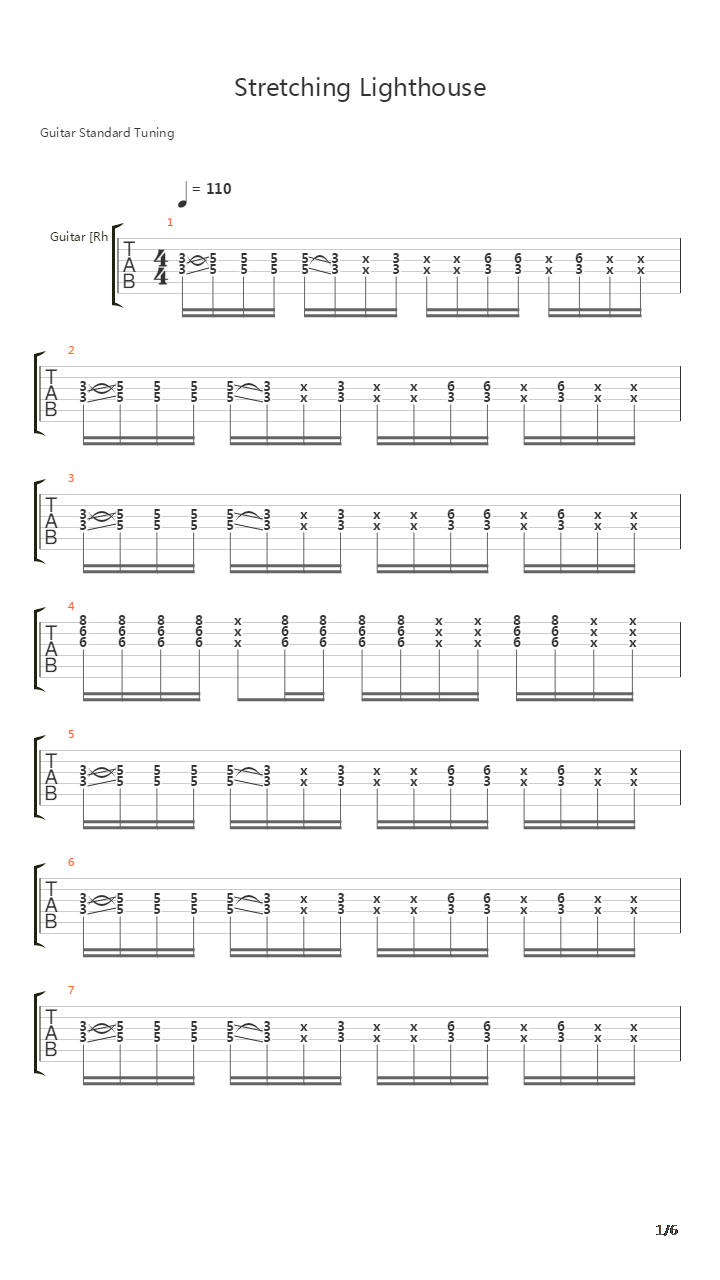 Stretching Lighthouse吉他谱