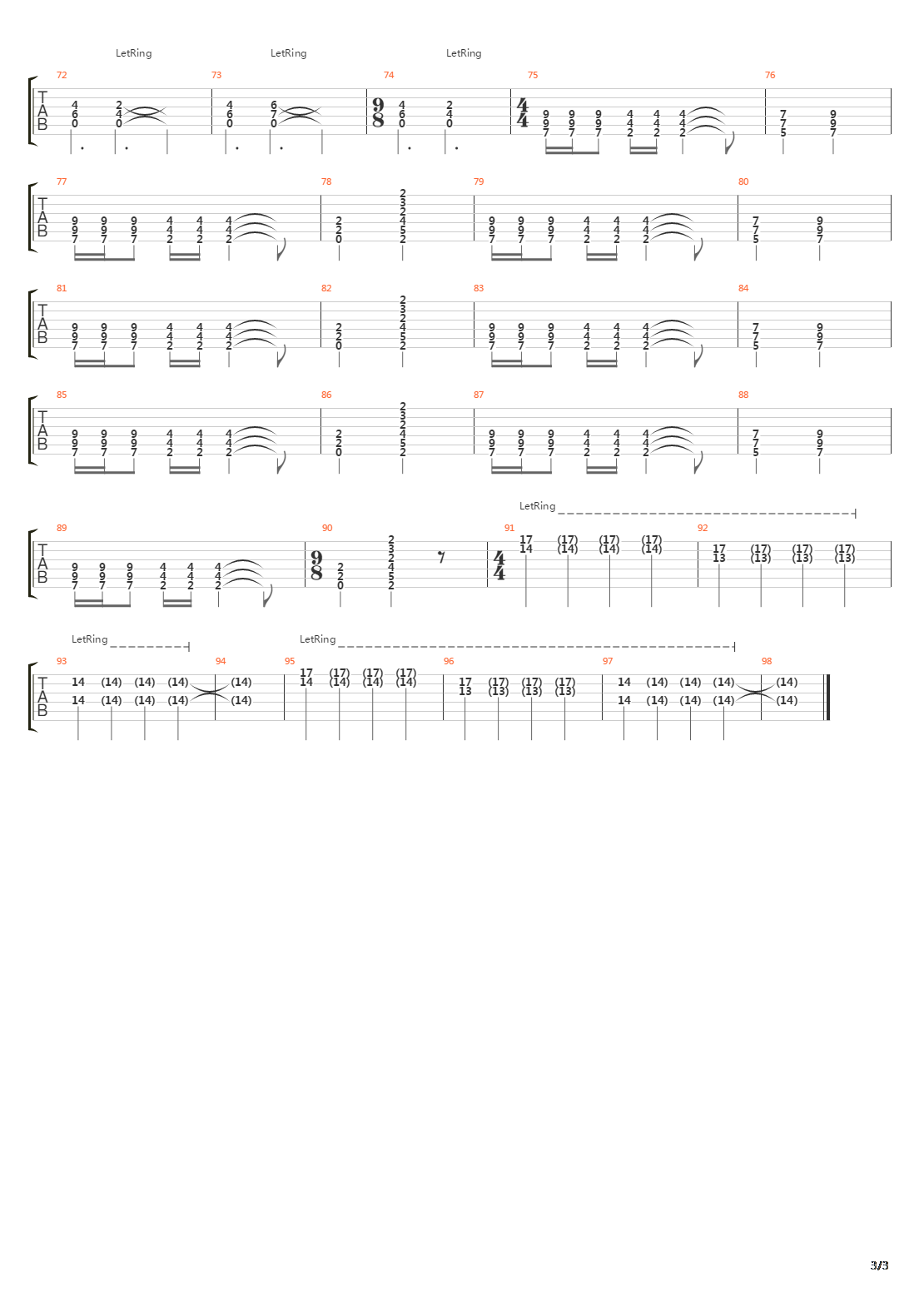 The Cliffs Stare吉他谱