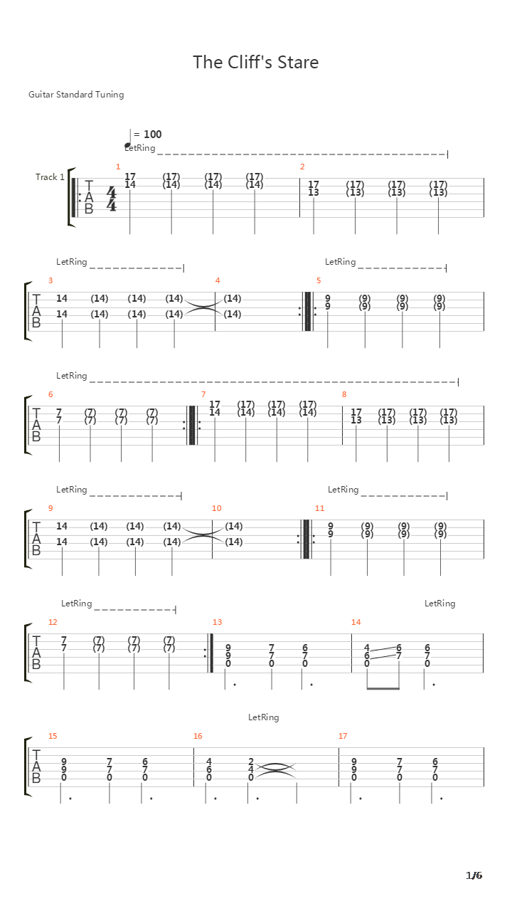 The Cliffs Stare吉他谱