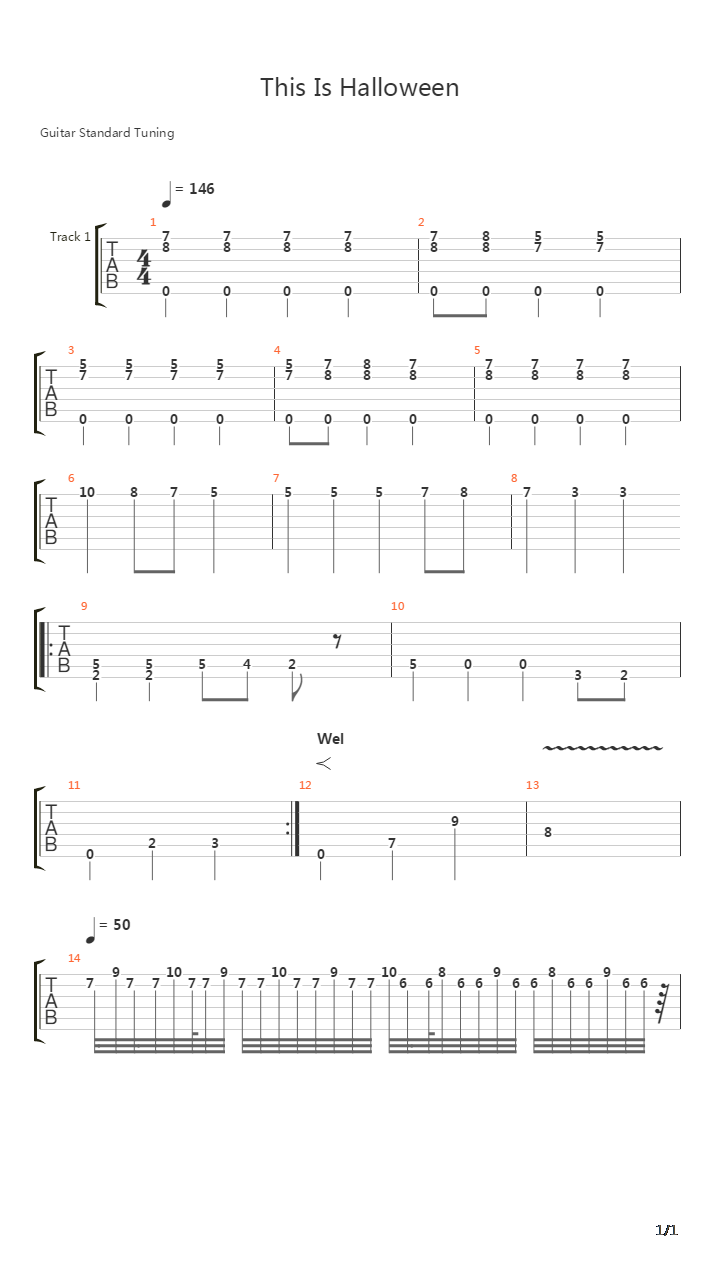 This Is Halloween吉他谱