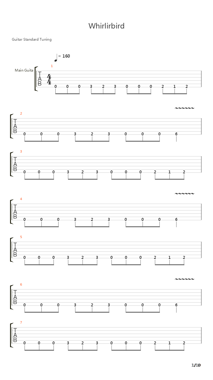 Whirlibird吉他谱